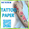 Papel provisório do decalque da tatuagem do papel de transferência da etiqueta do tatuagem do Waterslide do laser / Inkjet